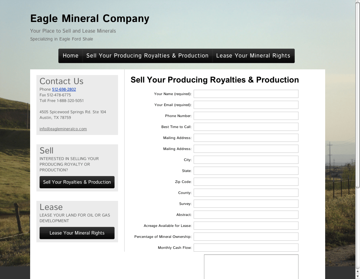 Eagle Mineral Company Site Build